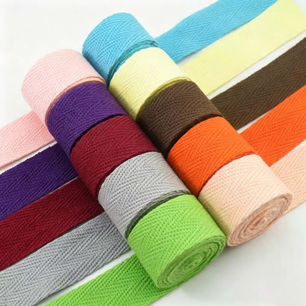 Plain Woven 100% Natural Cotton Webbing